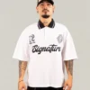 Camiseta Polo Oversize Signature White
