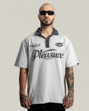 Camiseta Polo Oversize Pleasure Grey