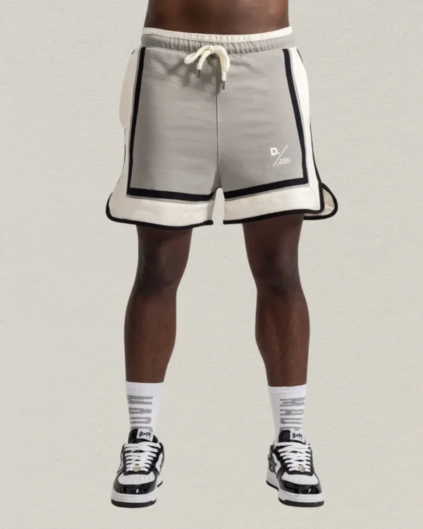 Pantaloneta Basket Grey & White