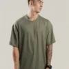 Camiseta Oversize Texturizada "Olive Weave"