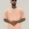 Camiseta Oversize Texturizada - Salmon Glow