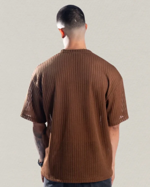 Camiseta Oversize Texturizada "Chocolate Knit"