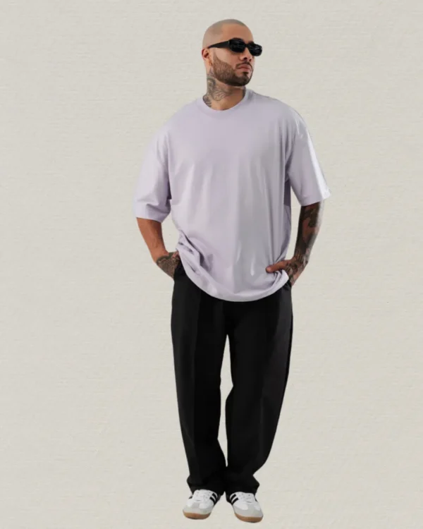 Camiseta Oversize Básica "Lavender Mist"
