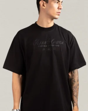 Camiseta Oversize Peruana Alpha & Omega Black