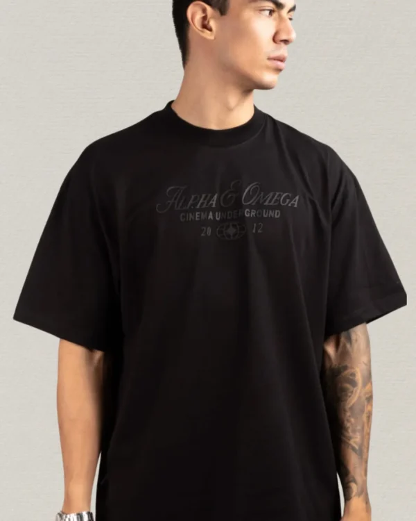 Camiseta Oversize Peruana Alpha & Omega Black