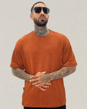 Camiseta Oversize Brown Texture