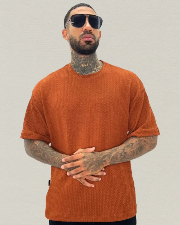 Camiseta Oversize Brown Texture