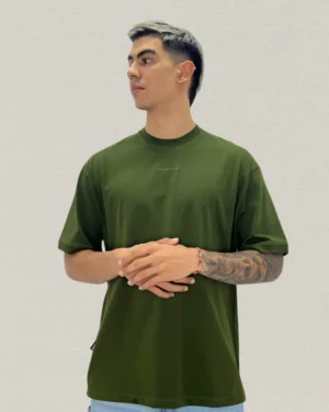 Camiseta Oversize Minimal Olive