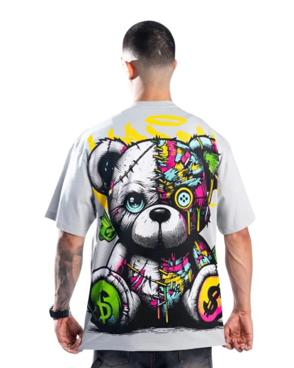 Camiseta Oversize Voodoo Bear Gris
