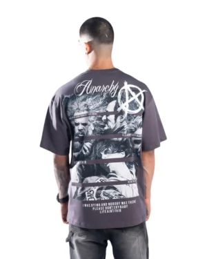 Camiseta Oversize Anarchy Dark Grey