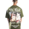 Camiseta Oversize The Real Dream Olive