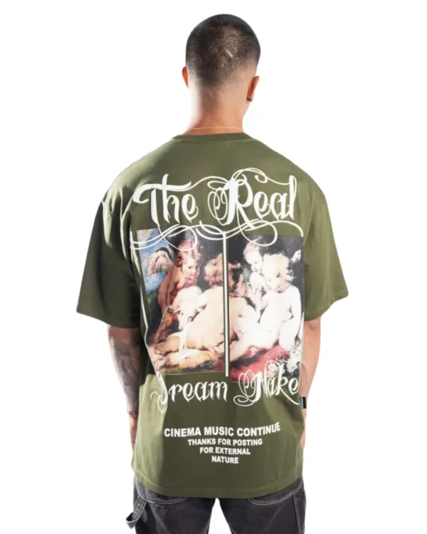 Camiseta Oversize The Real Dream Olive