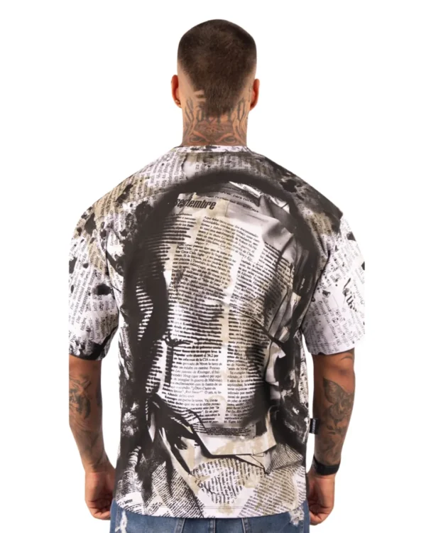 Camiseta Oversize Prisoner Newspaper Full Print