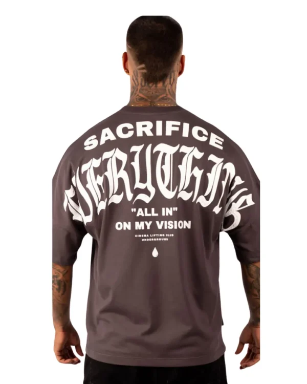 Camiseta Oversize Sacrifice Everything Grey