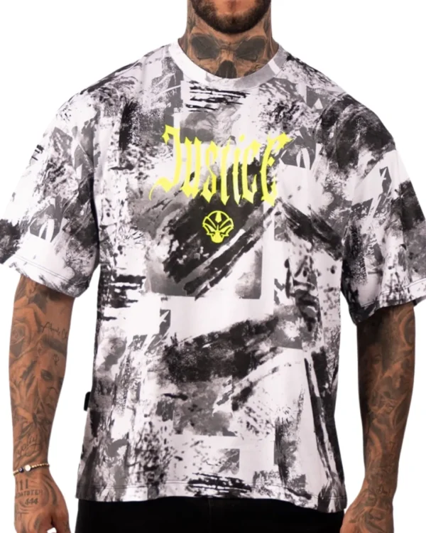 Camiseta Oversize Justice Abstract Full Print