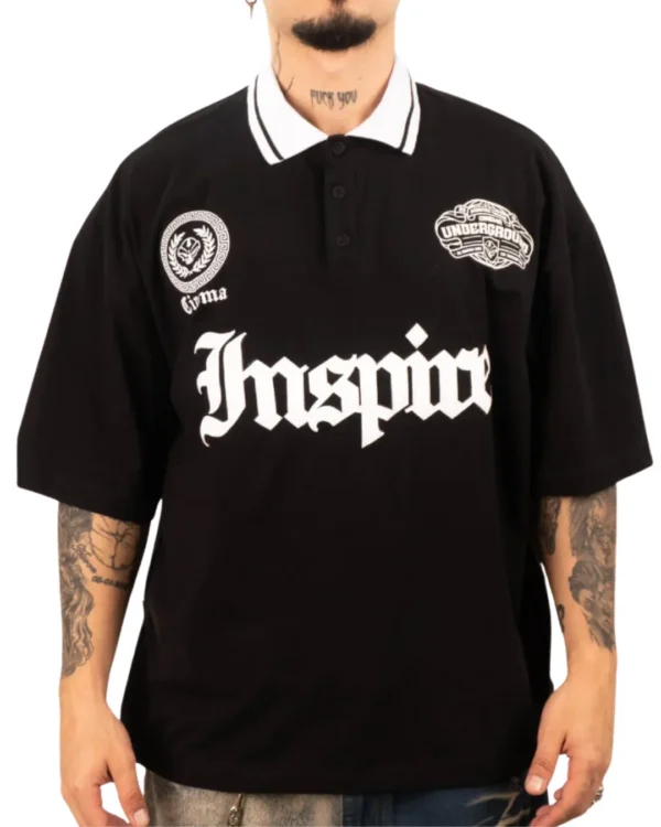 Camiseta Polo Oversize Inspire Black