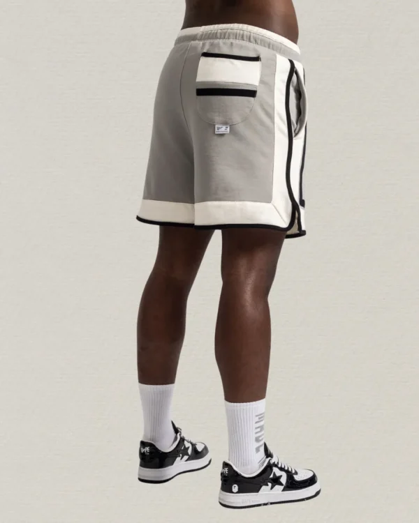 Pantaloneta Basket Grey & White