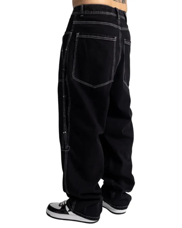 Jean Baggy "Jager Denim - Black & White Contrast"
