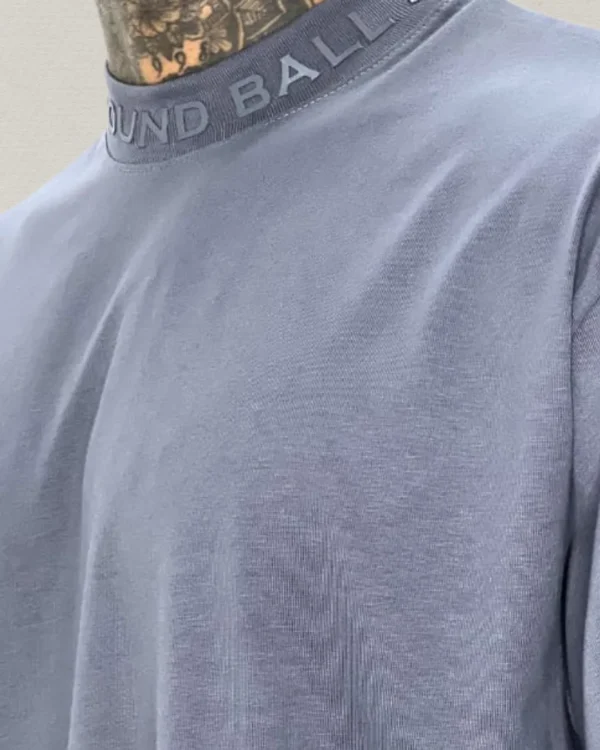 Camiseta Oversize "Turtleneck Relief" - Charcoal Slate