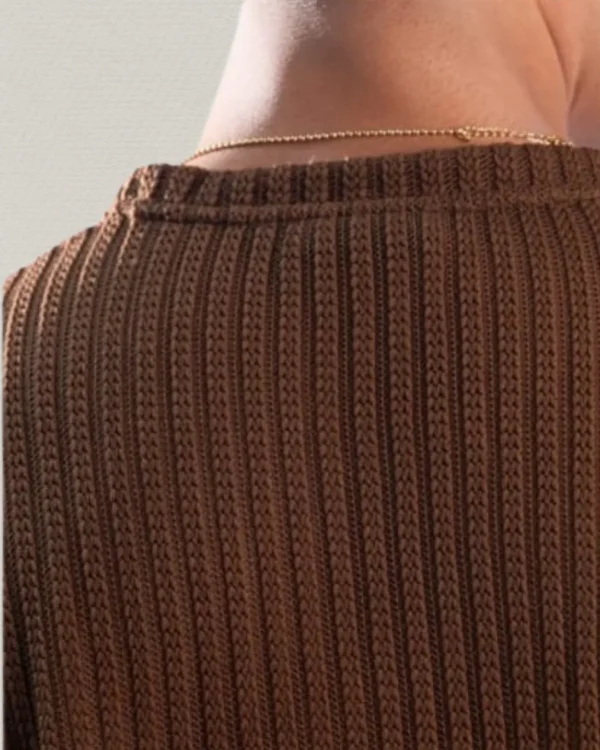 Camiseta Oversize Texturizada "Chocolate Knit"