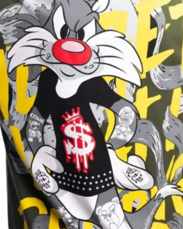 Camiseta Oversize Money Sylvester Olive