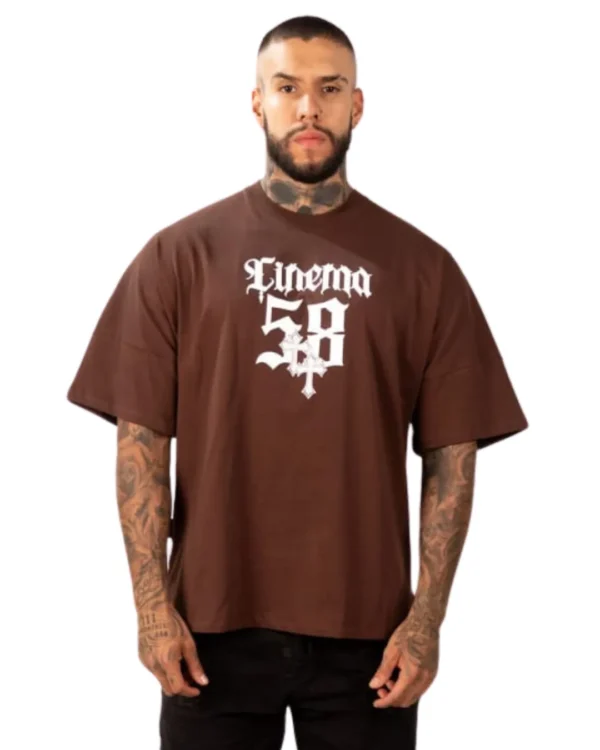 Camiseta Oversize Cinema 58 Chocolate