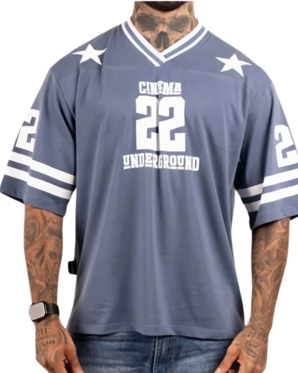 Camiseta Oversize Block Shot University Azul