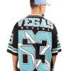 Camiseta Oversize Vegas Nevada Black/Cyan