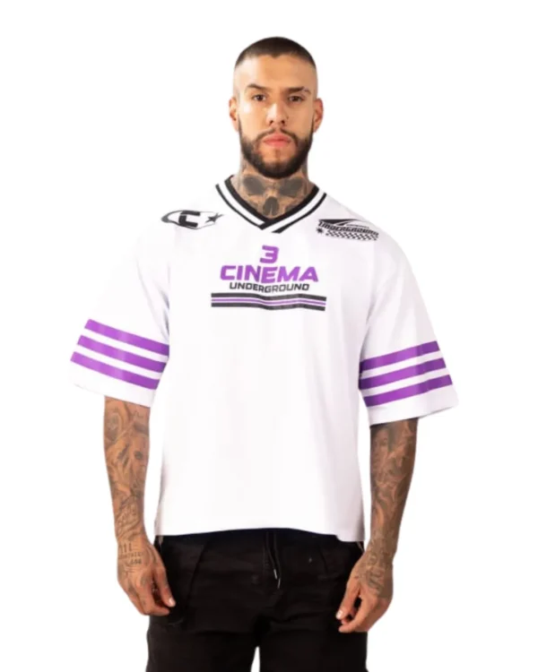 Camiseta Oversize Cinema Underground Blanca
