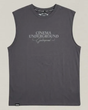 Camisilla gris oscuro estampada