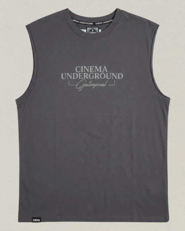 Camisilla gris oscuro estampada