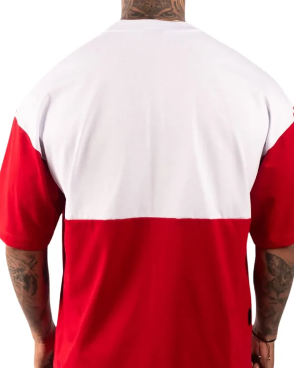Camiseta Oversize Deserve Red Bicolor
