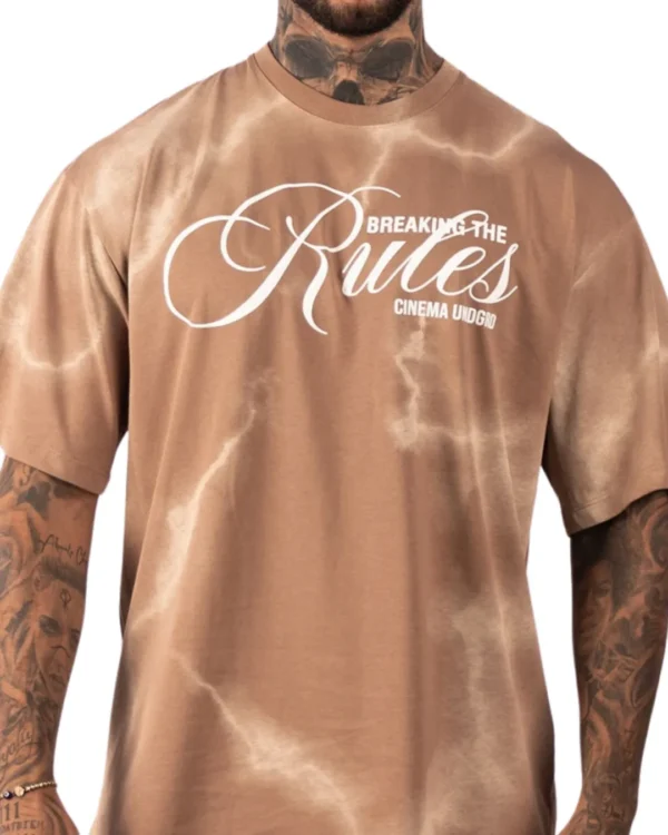 Camiseta Oversize Breaking The Rules Acid Wash