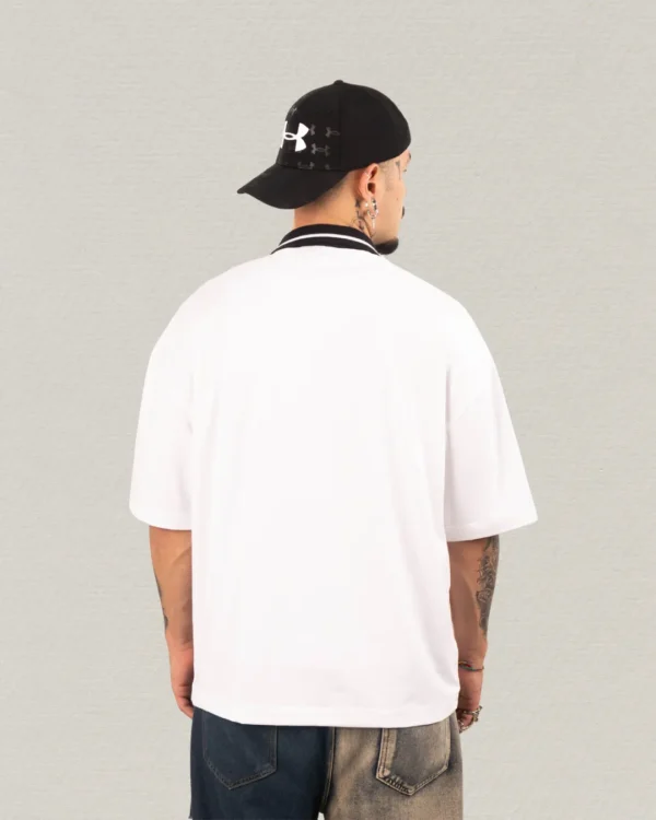 Camiseta Polo Oversize Yourself White