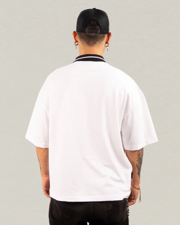 Camiseta Polo Oversize Signature White