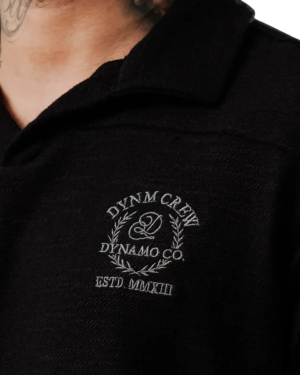 Polo Relaxed Fit Texturizado Black