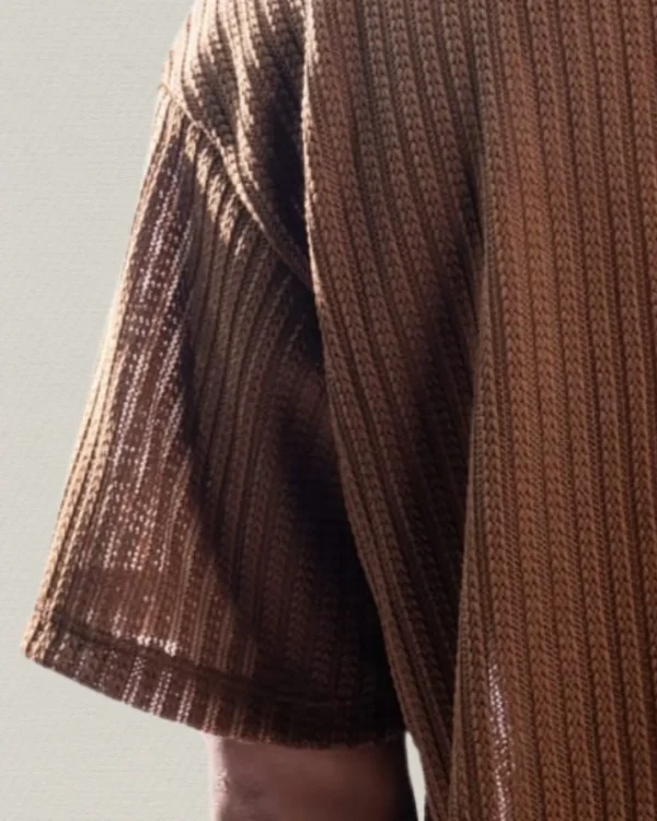 Camiseta Oversize Texturizada "Chocolate Knit"