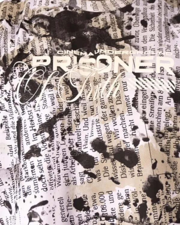 Camiseta Oversize Prisoner Newspaper Full Print