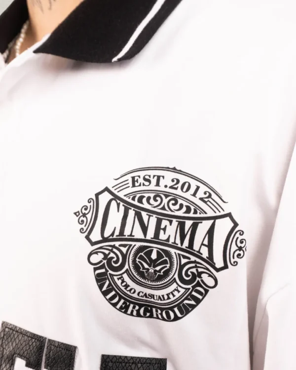 Camiseta Polo Oversize Yourself White