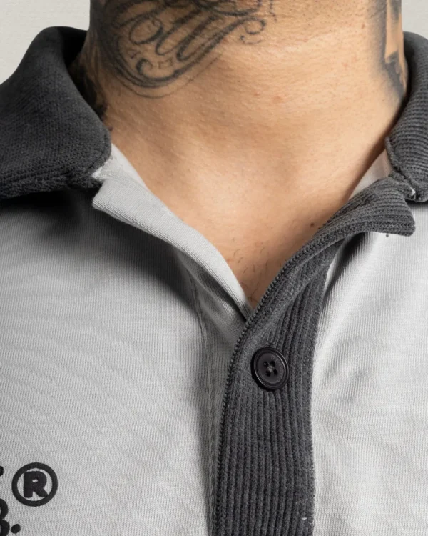 Camiseta Polo Oversize Pleasure Grey