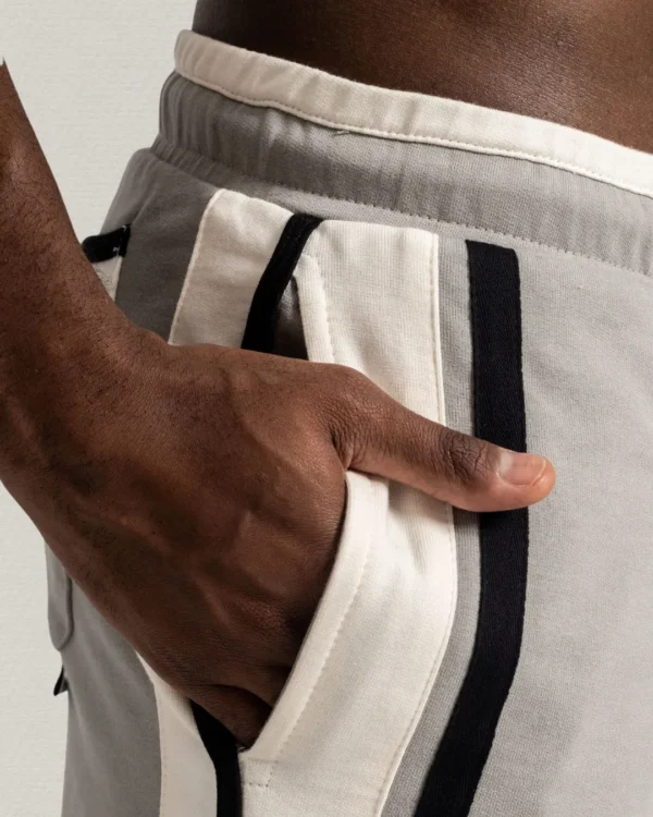 Pantaloneta Basket Grey & White