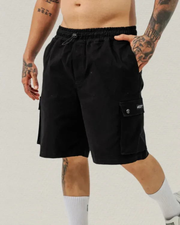 Bermuda Cargo Drill Black