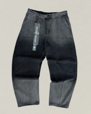 Jean Baggy "Jager Denim - Grey & Black Blocks"