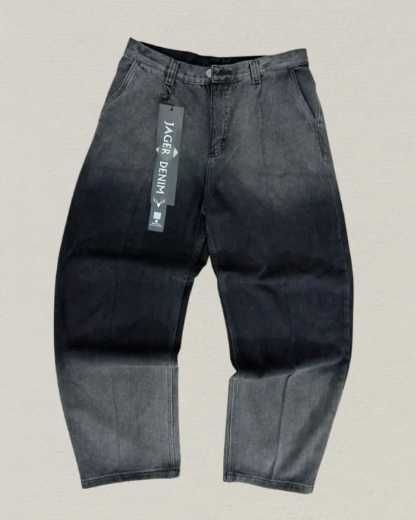 Jean Baggy "Jager Denim - Grey & Black Blocks"