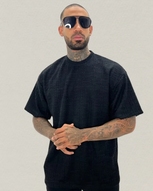 Camiseta Oversize Black Texture