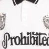 Camiseta Premium Prohibited White (Cuello Polo)
