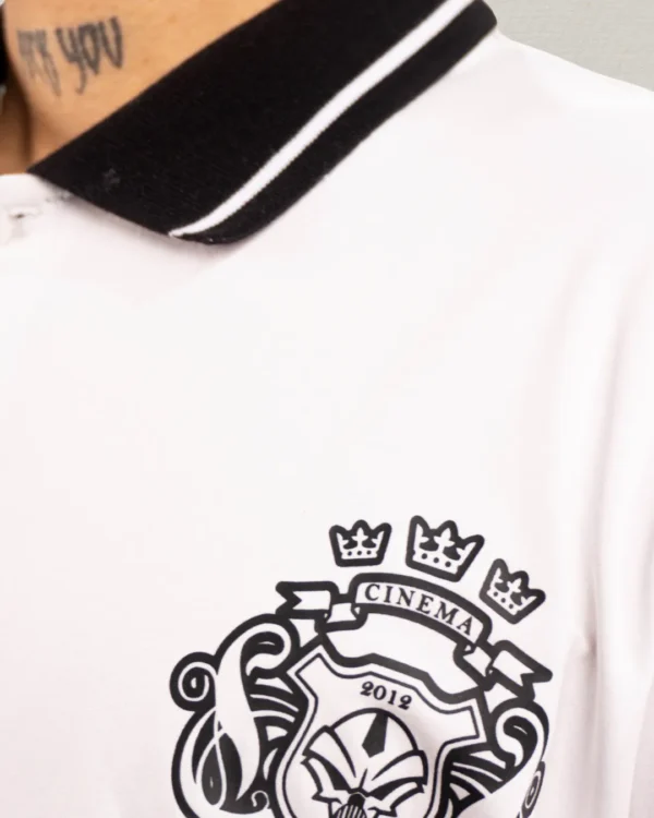 Camiseta Polo Oversize Signature White